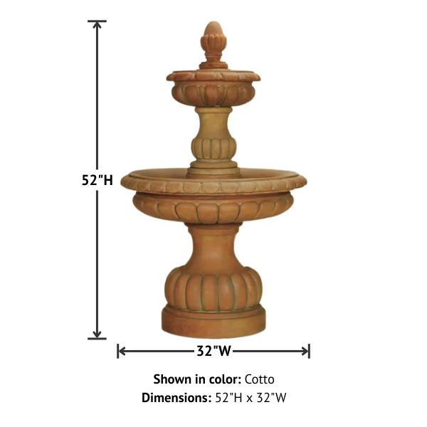 Ambra Two Tier Fountain with product details.