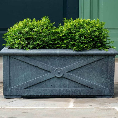 Large Directoire Windowbox Planter filled with plants in the backyard