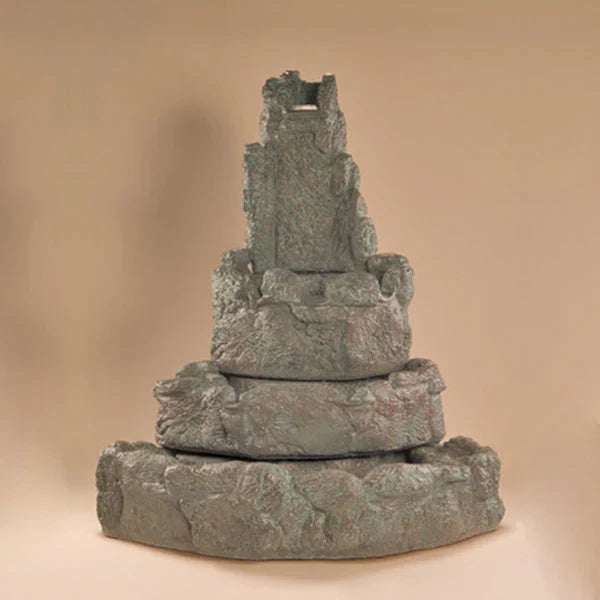 Corner Outdoor Fountains Collection Image of Corner Rock Fountain in action.