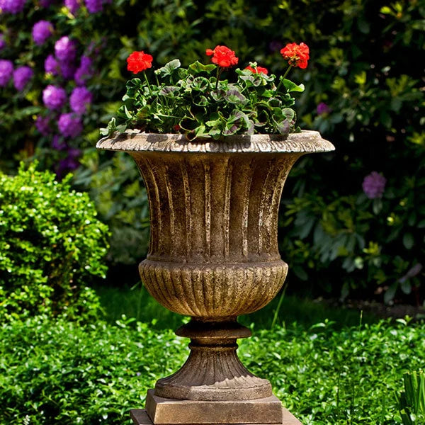 Planter Collections Image of Smithsonian Classical Urn in the backyard.