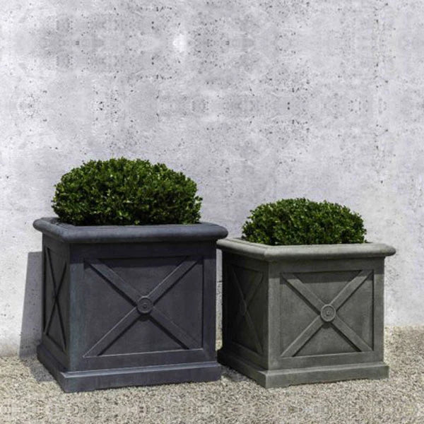 Square Planters Collection Image of Montparnasse Planter filled with plants.