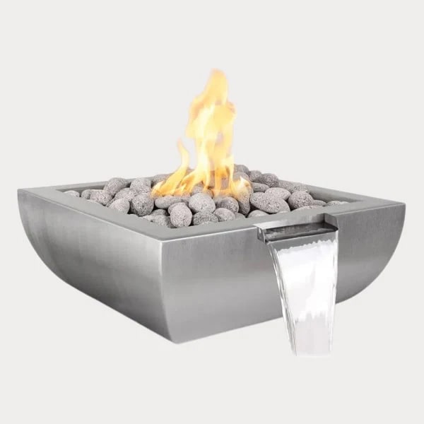 Stainless Steel Fire and Water Bowls Collection Imae of Avalon Fire Water Bowl Stainless Steel.