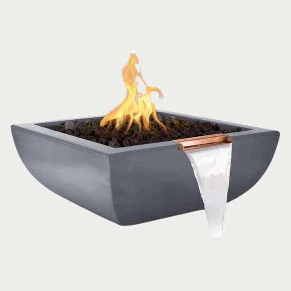 The Outdoor Plus Collection Image of Avalon GFRC Fire and Water Gray.