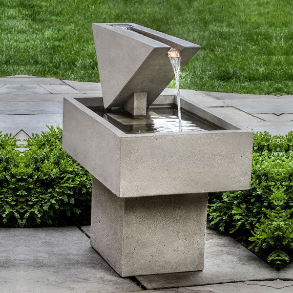 Unique Fountains Collection Image of Triad Fountain in action.