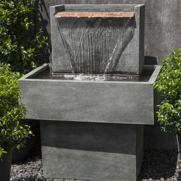 Waterfall Fountains Collection Image of Falling Water 1 Fountain in action.
