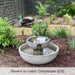 29 inch Del Rey Fountain in greystone color in actioin.