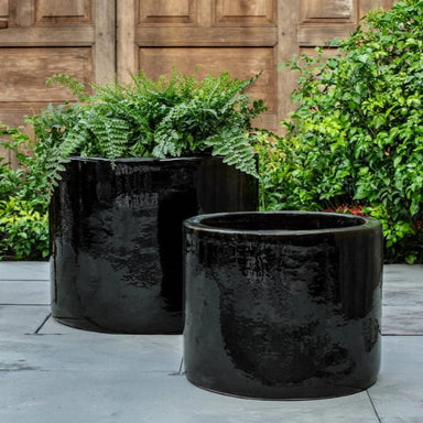 black glazed plant pots Campania International 360 Planter