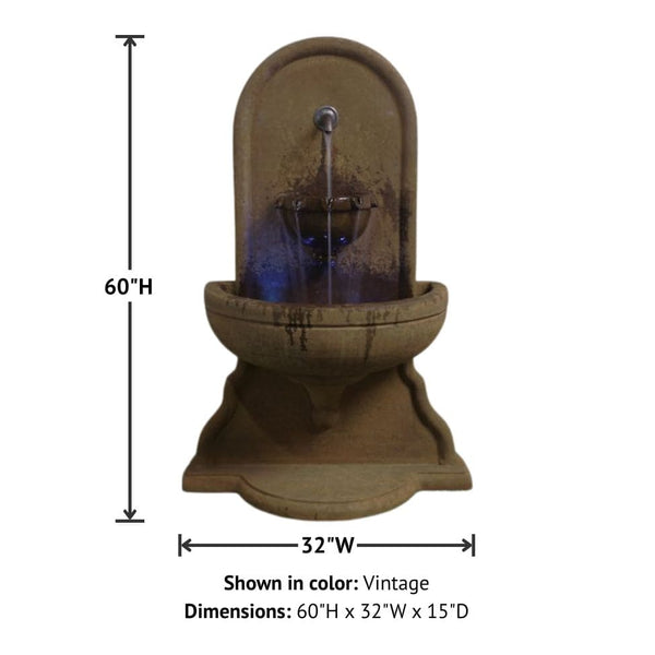 Absolute Wall Fountain with product details.