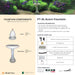 Complete overview of the Acorn Fountain with dimensions, weights, pump kit parts, tools, and general info.