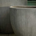 Airy Planter, Large - Ash Grey Lite on concrete upclose