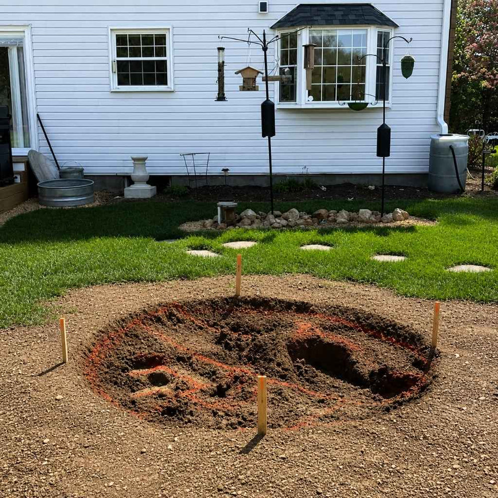Alessia Fountain circular base preparation