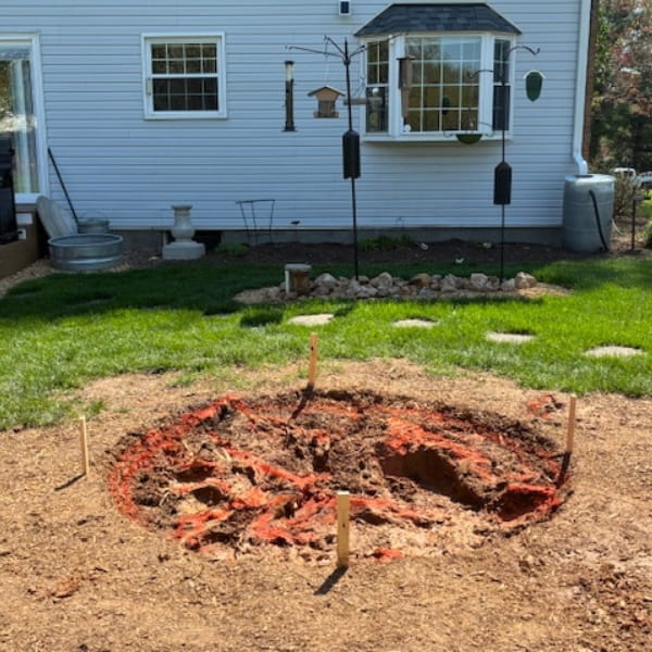 Alessia Fountain circular base preparation