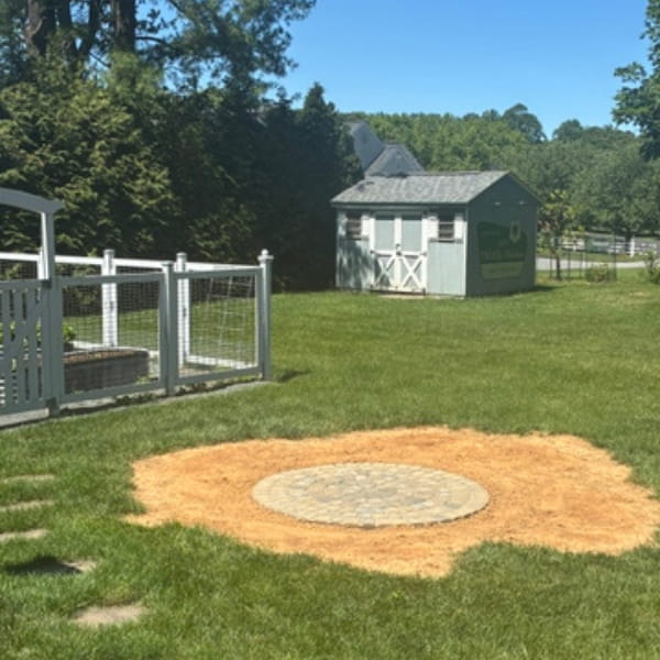 Alessia Fountain concrete circular pad.