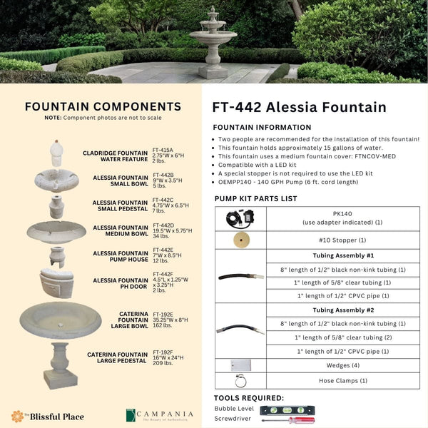 Alessia Fountain Info Sheet.