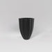 Alicante Tapered Fluted Round Fiberglass Planter in matte charcoal against gray background.