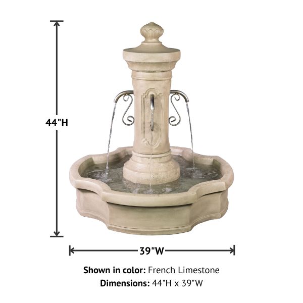 Amalfi Pond Fountain with product details.