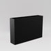 Amesbury Narrow Rectangle Planter in matte black against gray background.
