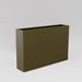 Amesbury Narrow Rectangle Planter in matte bronze against gray background.