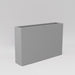 Amesbury Narrow Rectangle Planter in matte cement grey against gray background.