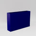 Amesbury Narrow Rectangle Planter in matte cobalt blue against gray background.