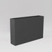 Amesbury Narrow Rectangle Planter in matte gunmetal against gray background.