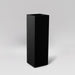 Amesbury Tall Corner Planter in matte black against gray background.