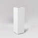 Amesbury Tall Corner Planter in matte bright white against gray background.