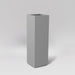 Amesbury Tall Corner Planter in matte cement grey against gray background.