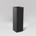 Amesbury Tall Corner Planter in matte charcoal against gray background.