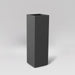 Amesbury Tall Corner Planter in matte gunmetal against gray background.