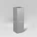 Amesbury Tall Corner Planter in metallic silver against gray background.