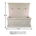 Antibes Trois Wall Fountain in bronze spouts with product details.