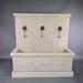 Antibes Trois Wall Fountain in rustic spouts in action.