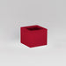 Antwerp Corner Fiberglass Planter in gloss red against gray background.