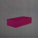Antwerp Wide Rectangular Fiberglass Planter in gloss eggplant against gray background.