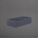 Antwerp Wide Rectangular Fiberglass Planter in matte charcoal against gray background.