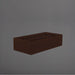 Antwerp Wide Rectangular Fiberglass Planter in matte dark brown against gray background.