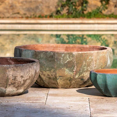 Apulia Bowl Planter - Vicolo Verde - Set of 3 near swimming pool