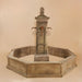 Aquitaine Column Only Plumbed for Pond against brown background.