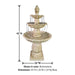 Arcea Lotus Three Tier Fountain with product details.
