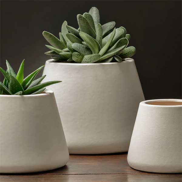 Artisan Pot Planter, Large - Matte White - S/2 Campania International