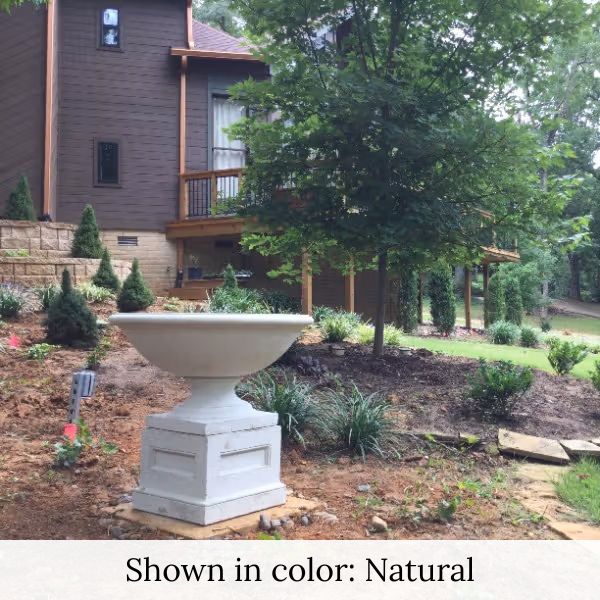 Aurelia Fountain in natural color in the garden.