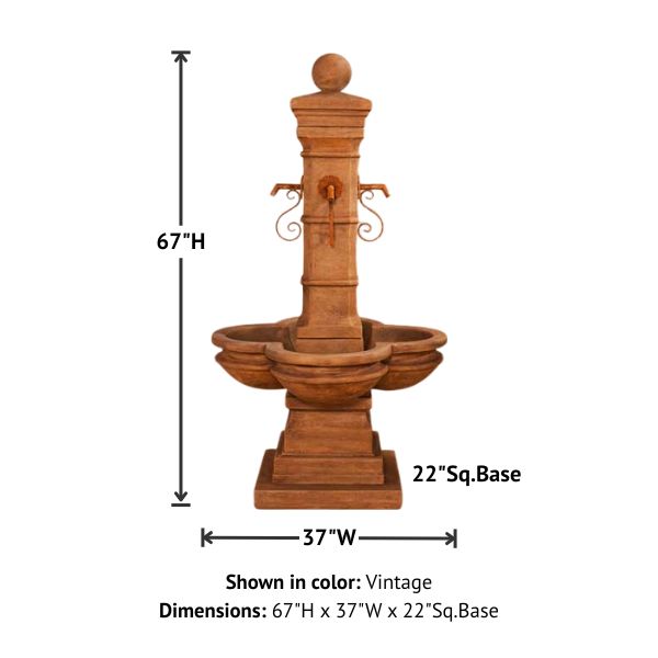 Avignon Courtyard Fountain with product details.