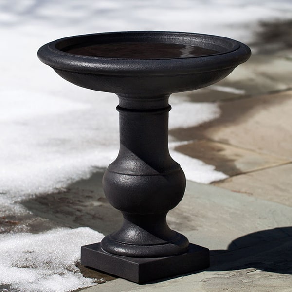 Balustrade Birdbath on concrete in the backyard