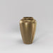 Bara Jar Tall Tapered Fiberglass Planter in gloss metallic gold against gray background.