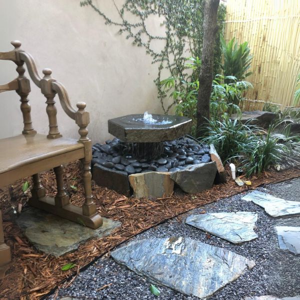 Basalt Bird Bath Fountain Kit Blue Thumb — The Blissful Place