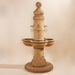 Beaumont Fountain against brown background.