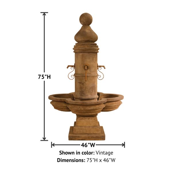 Beaumont Fountain, Short with product details.