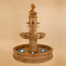 Beaumont Pond Fountain against brown background.
