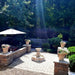 Beauvais Fountain running on concrete patio